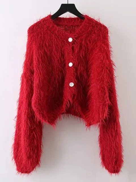 Pre Order:  Downy Warm Knitted Short Sweater