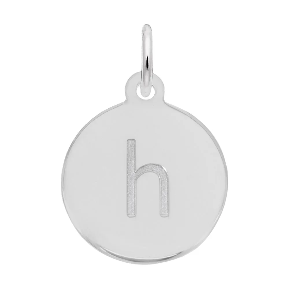 Rembrandt Charms - Block Initial Disc Charm-Letter H - 1895-008