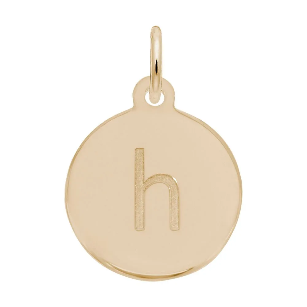 Rembrandt Charms - Block Initial Disc Charm-Letter H - 1895-008