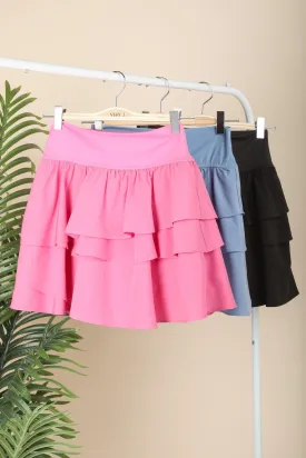 Ruffled Tiered Layers Active Skort