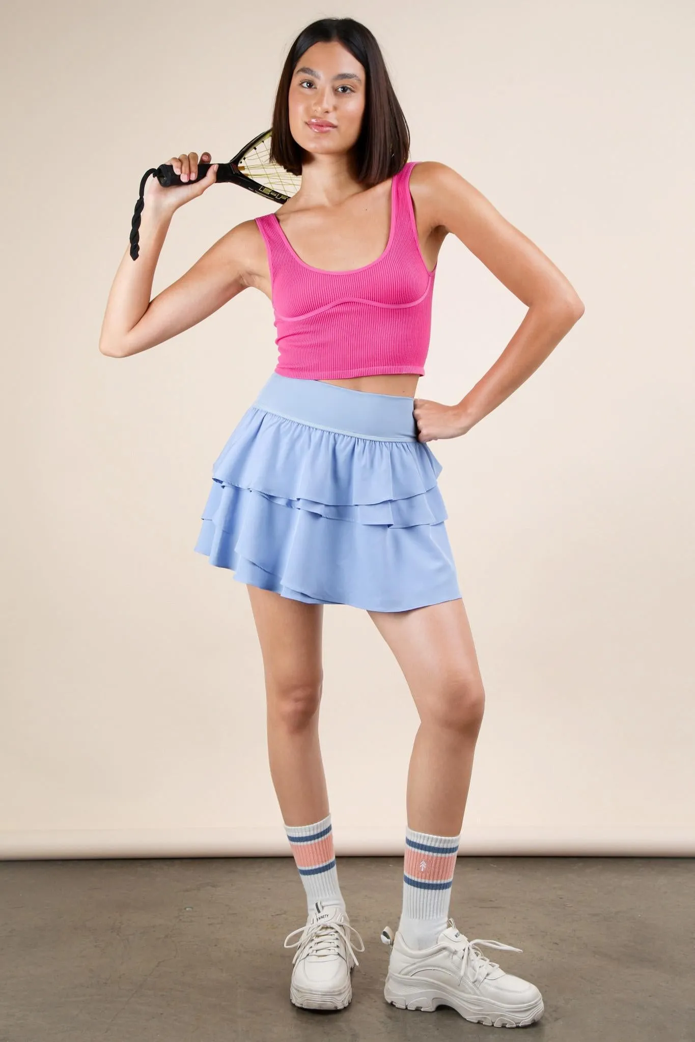 Ruffled Tiered Layers Active Skort