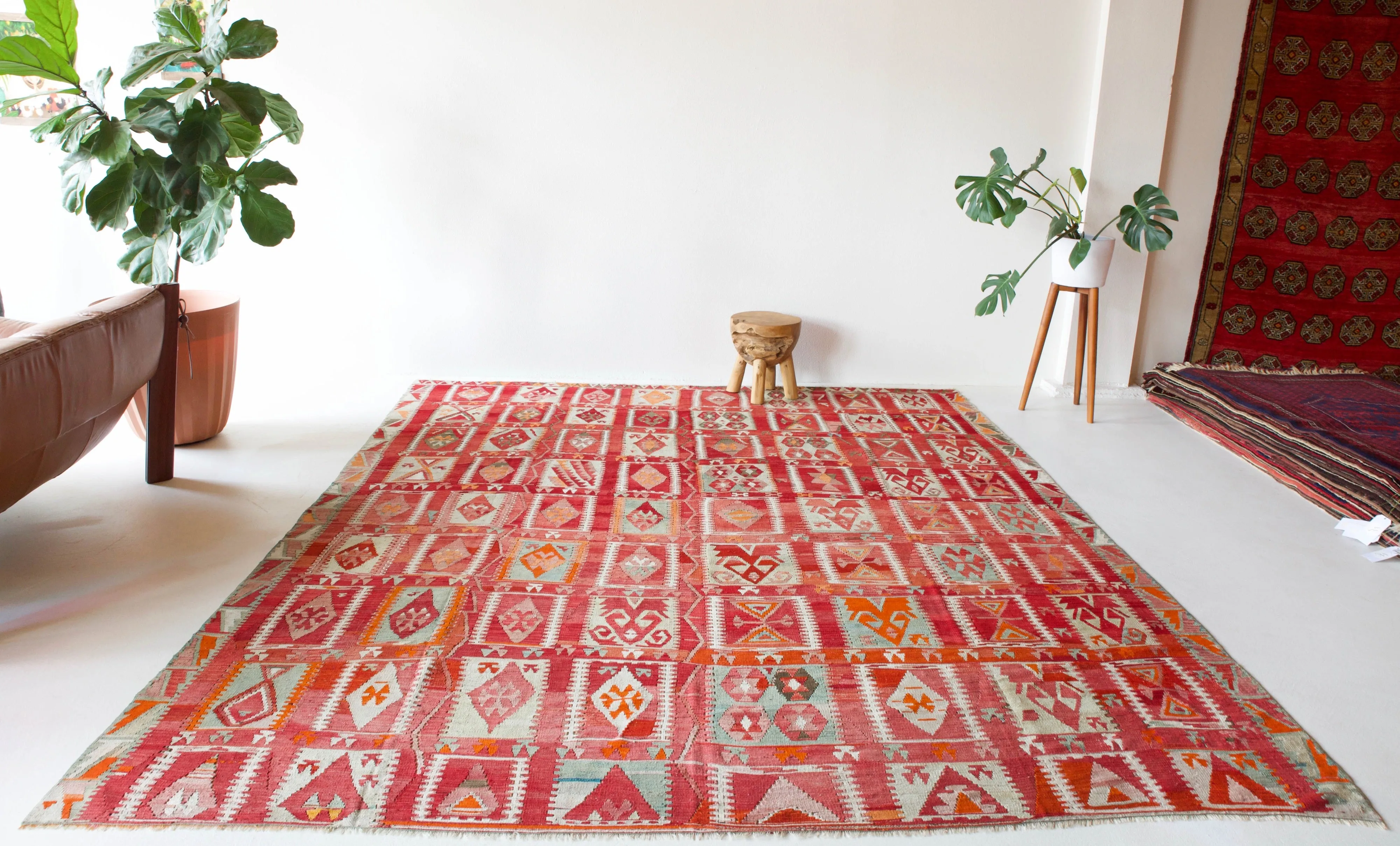 Semi-Antique Sivas Sarkisla Kilim Rug 9'4"x11'2"