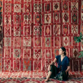 Semi-Antique Sivas Sarkisla Kilim Rug 9'4"x11'2"
