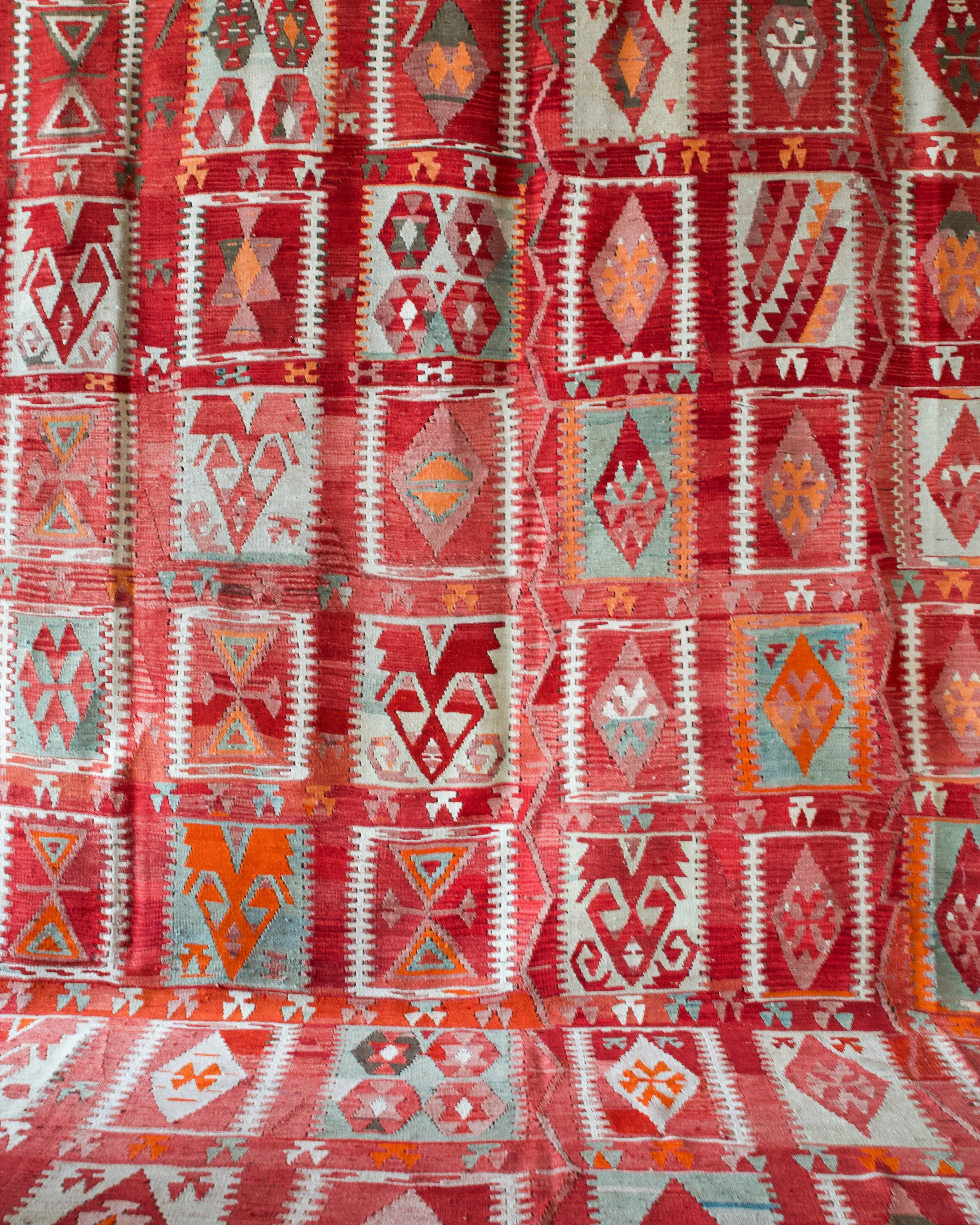 Semi-Antique Sivas Sarkisla Kilim Rug 9'4"x11'2"