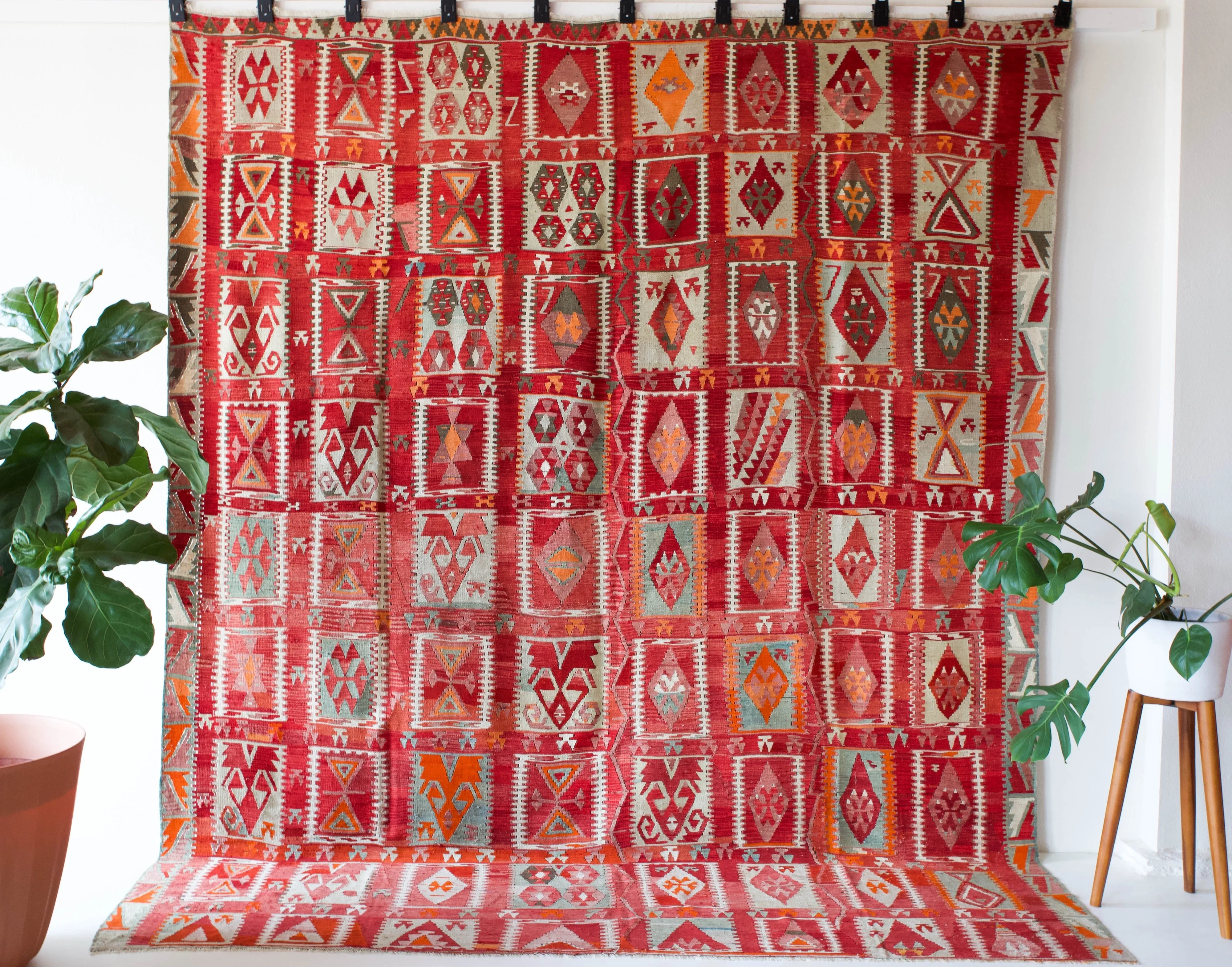 Semi-Antique Sivas Sarkisla Kilim Rug 9'4"x11'2"