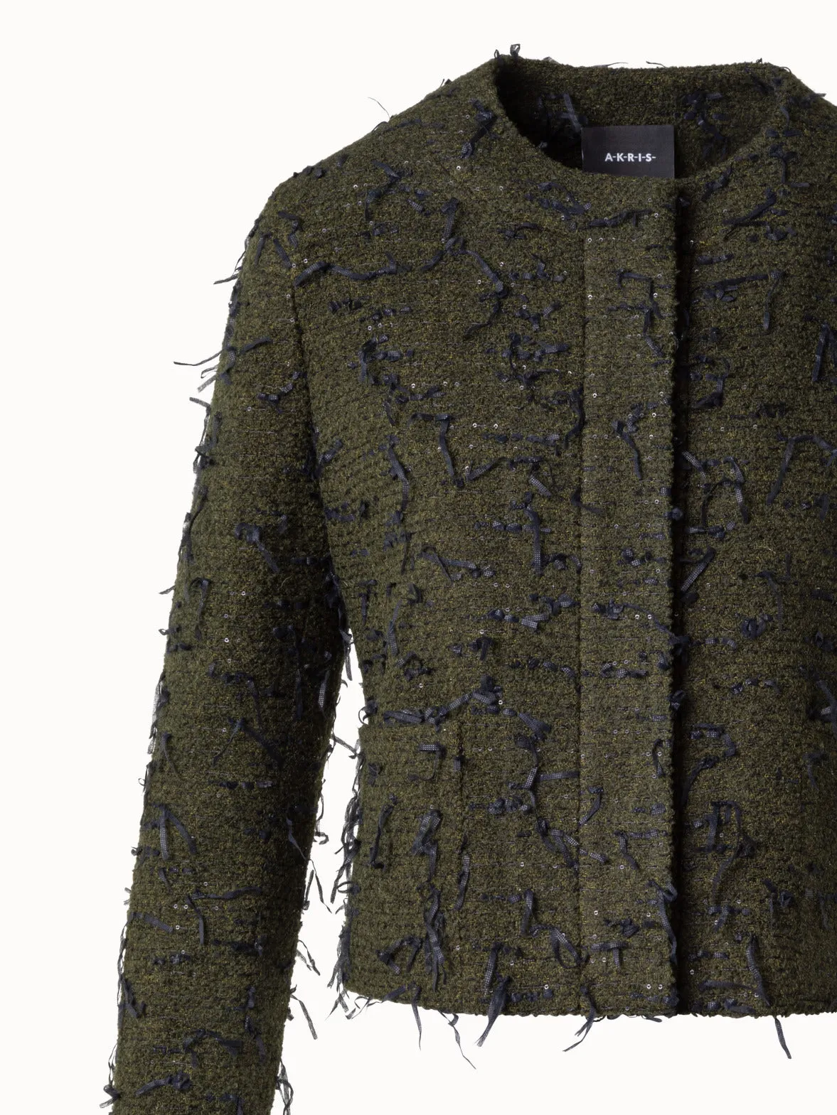 Sequined Boucl Short Jacket