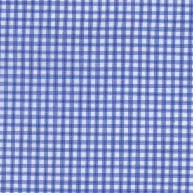 Sky Blue and White Mini Check Classic Custom Shirt 100c 70*70 Sar773a