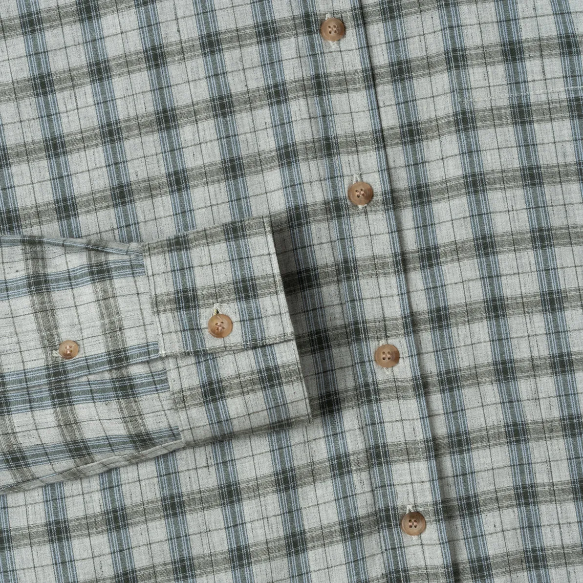 Sunny Vacation Long Sleeve Plaid Shirt - Grey