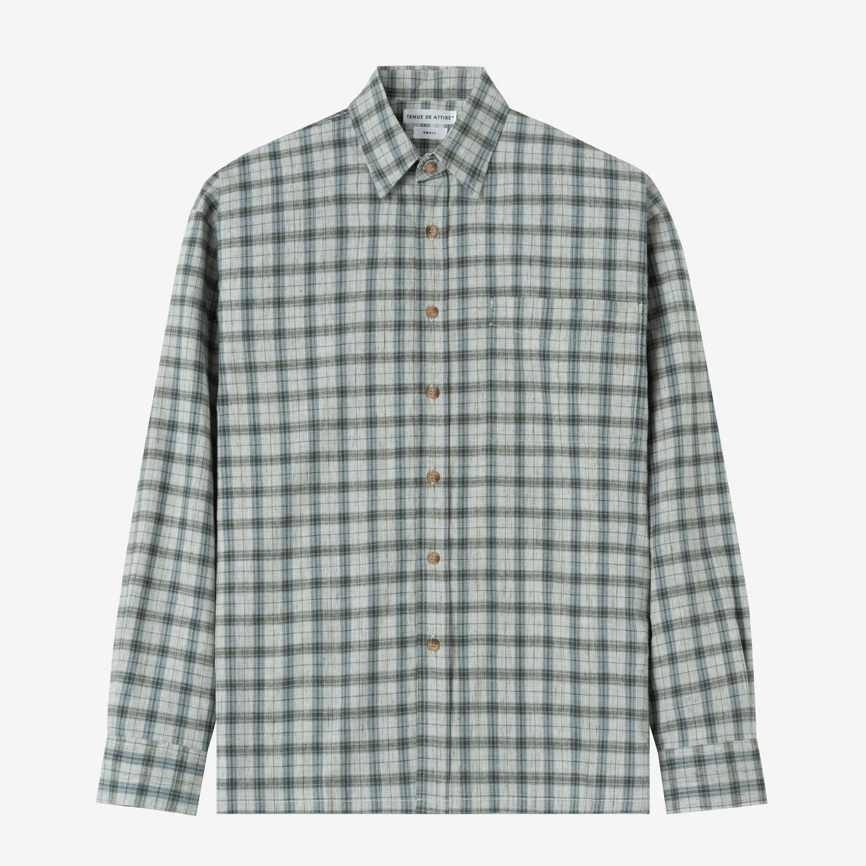 Sunny Vacation Long Sleeve Plaid Shirt - Grey