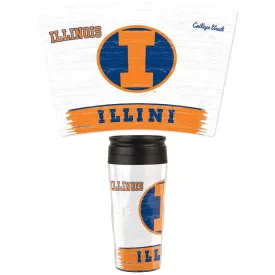 University of Illinois White Travel Mug