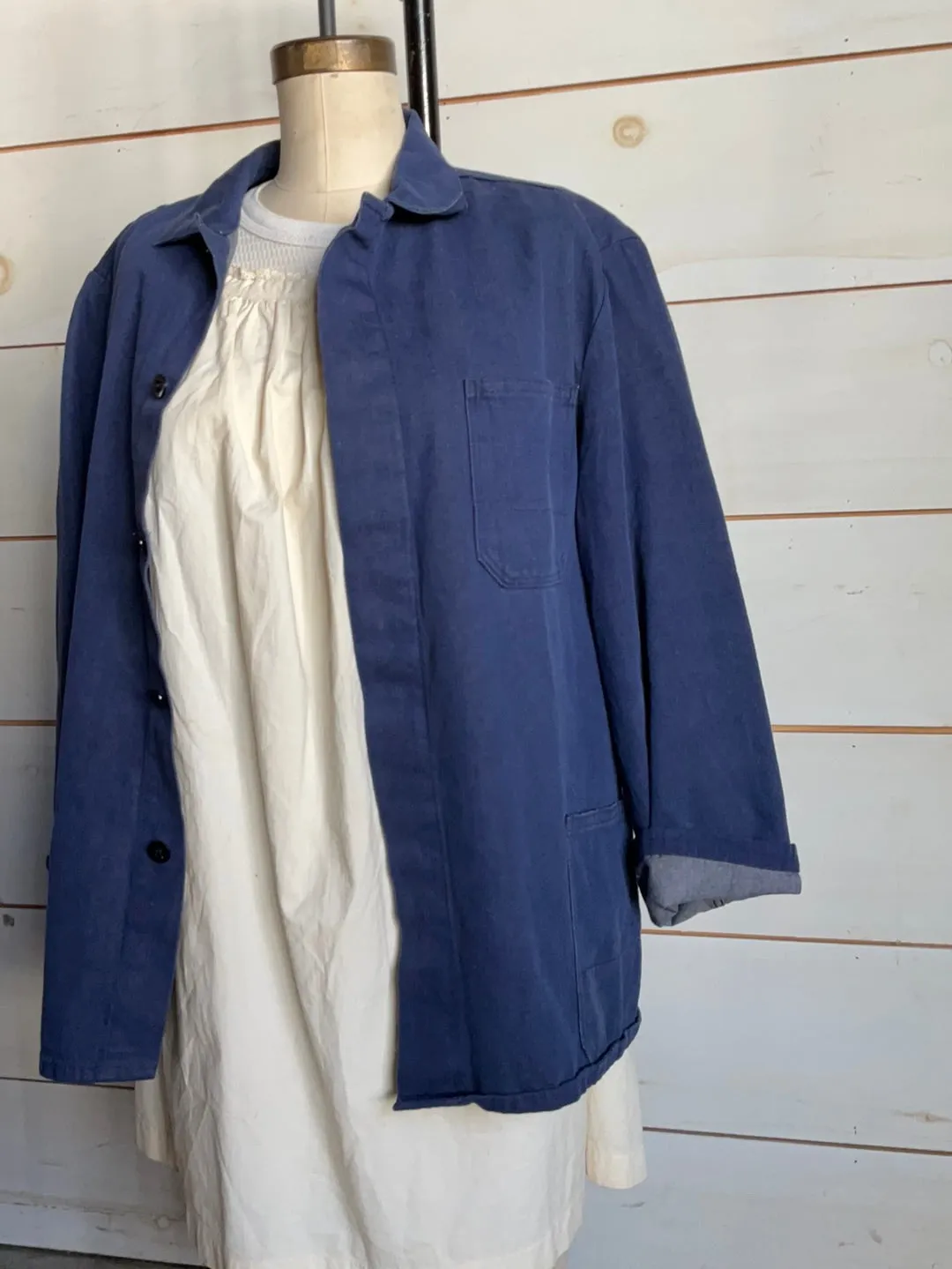 Vintage Indigo Chore Coat - Denim