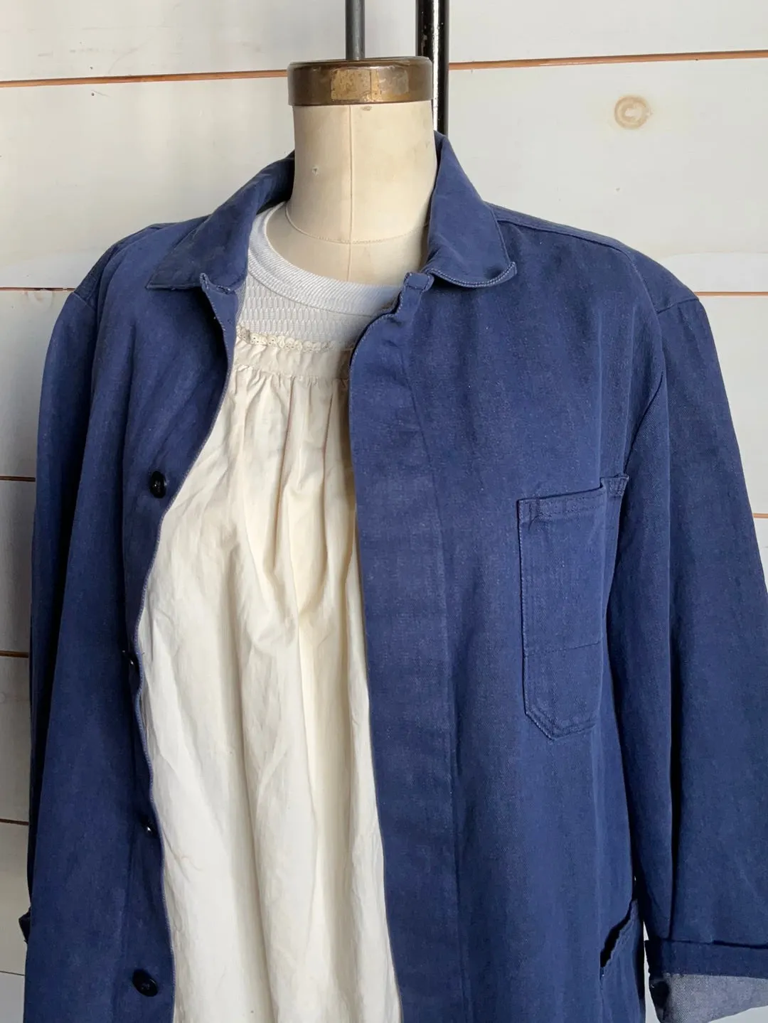 Vintage Indigo Chore Coat - Denim