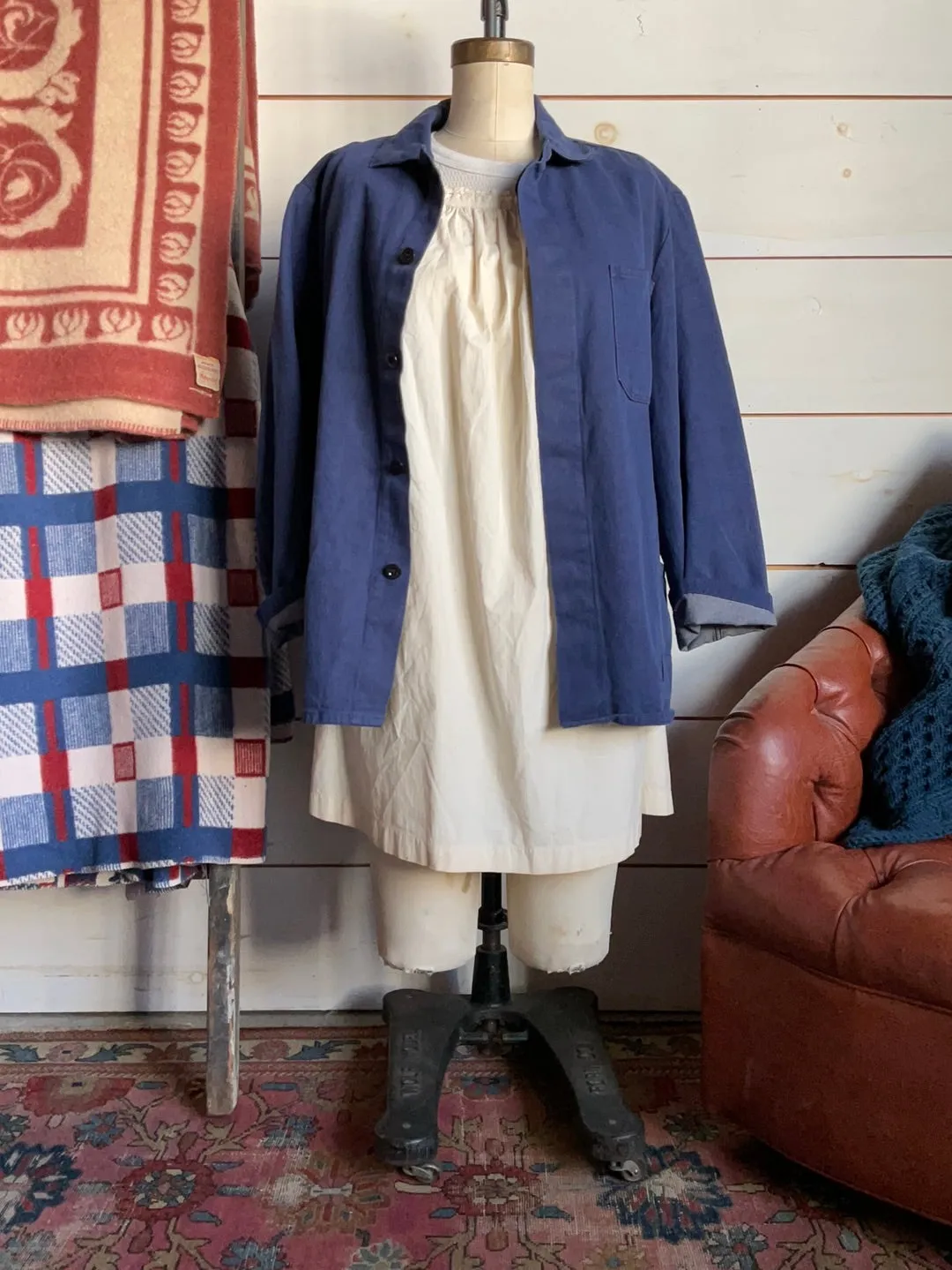 Vintage Indigo Chore Coat - Denim