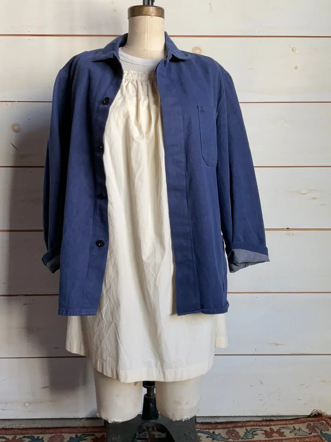 Vintage Indigo Chore Coat - Denim