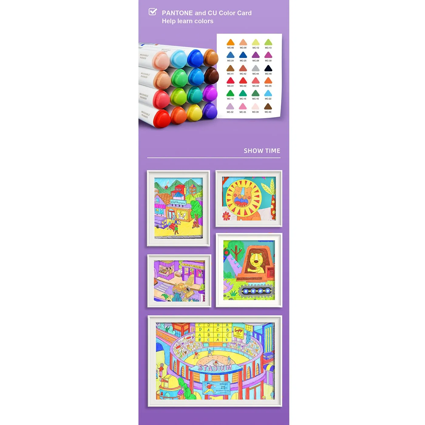 Washable Marker 12 Colors