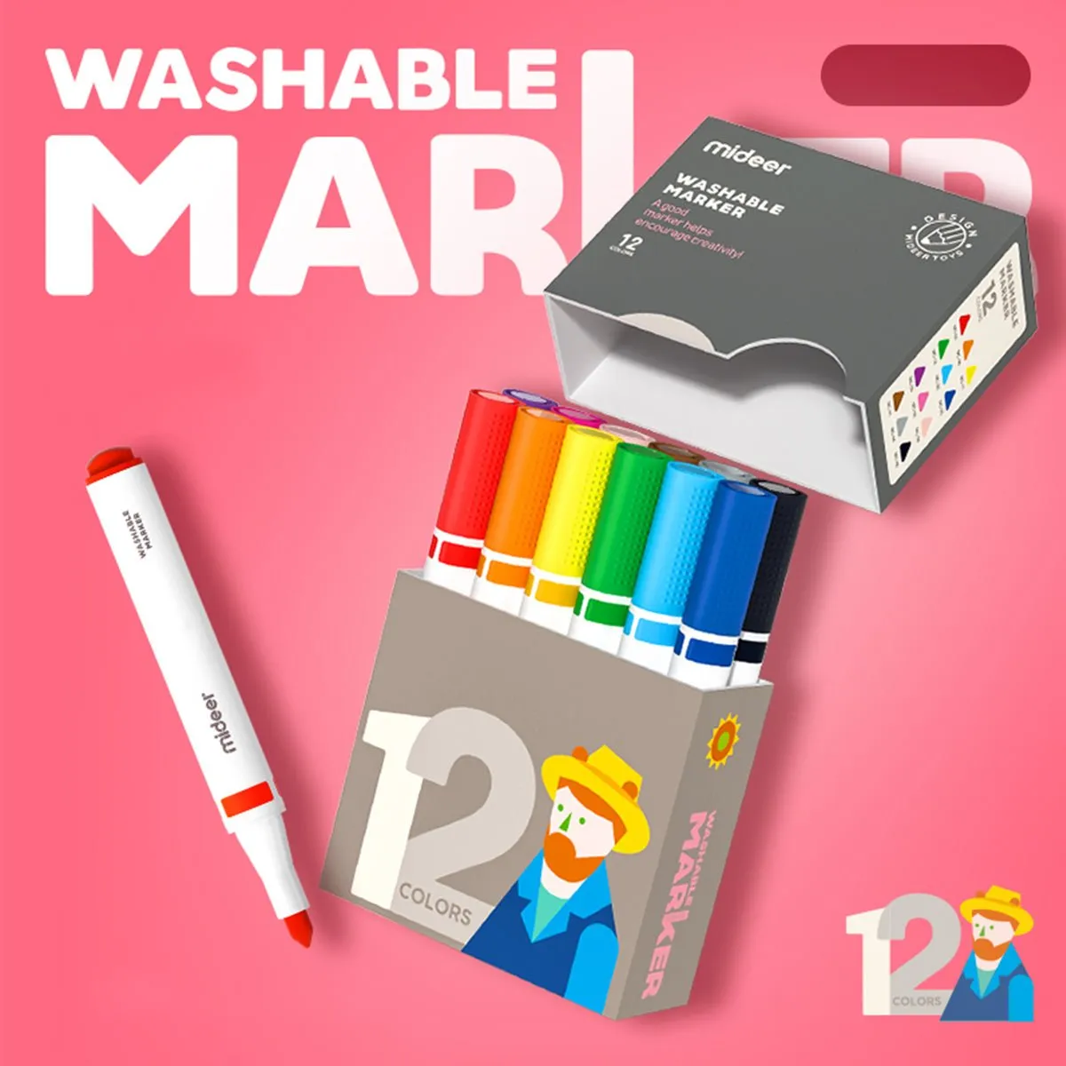 Washable Marker 12 Colors