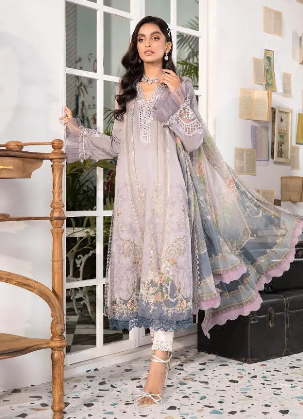 Women Unstitched Cotton Purple Pakistani Suit Dress material